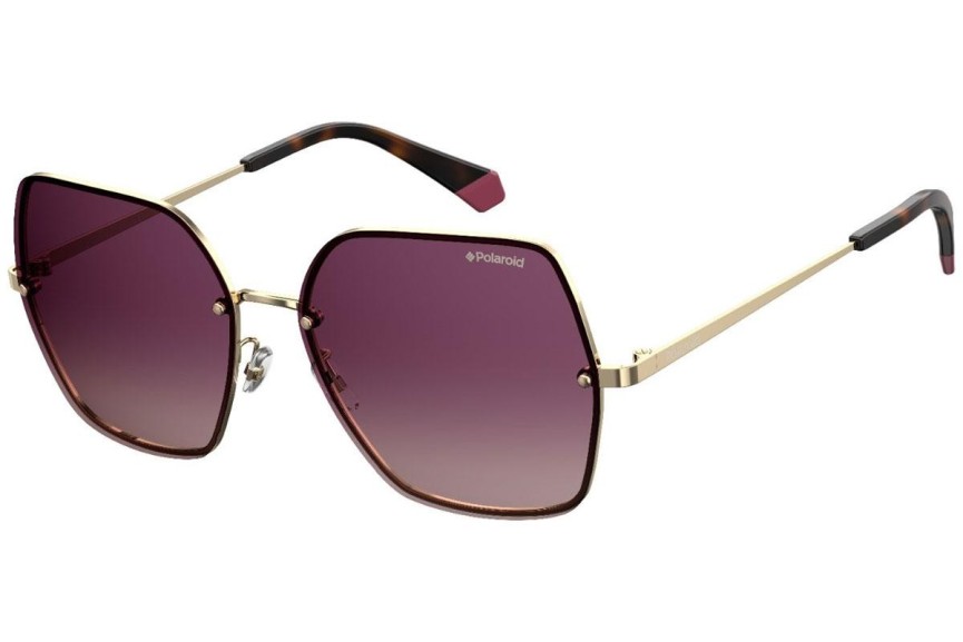 Okulary przeciwsłoneczne Polaroid PLD4091/S S9E/JR Polarized Oversize Złote