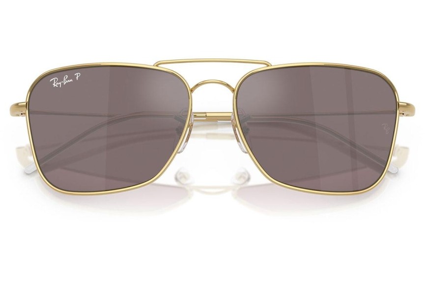 Слънчеви очила Ray-Ban Caravan Reverse RBR0102S 001/LB Polarized Правоъгълни Златна