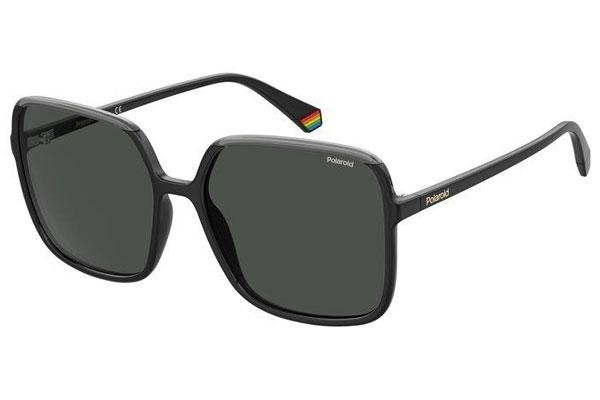 Okulary przeciwsłoneczne Polaroid PLD6128/S 08A/M9 Polarized Oversize Czarne
