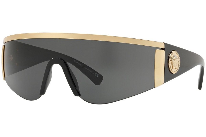Okulary przeciwsłoneczne Versace VE2197 100087 Pojedyncze | Shield Złote