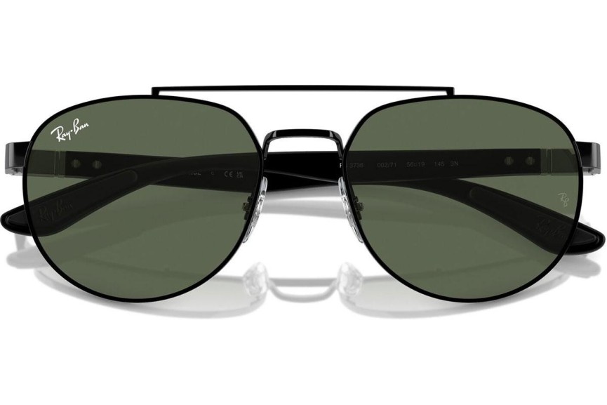 Okulary przeciwsłoneczne Ray-Ban RB3736 002/71 Prostokątne Czarne