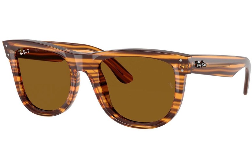 Слънчеви очила Ray-Ban Wayfarer Reverse RBR0502S 679183 Polarized Квадратни Хавана