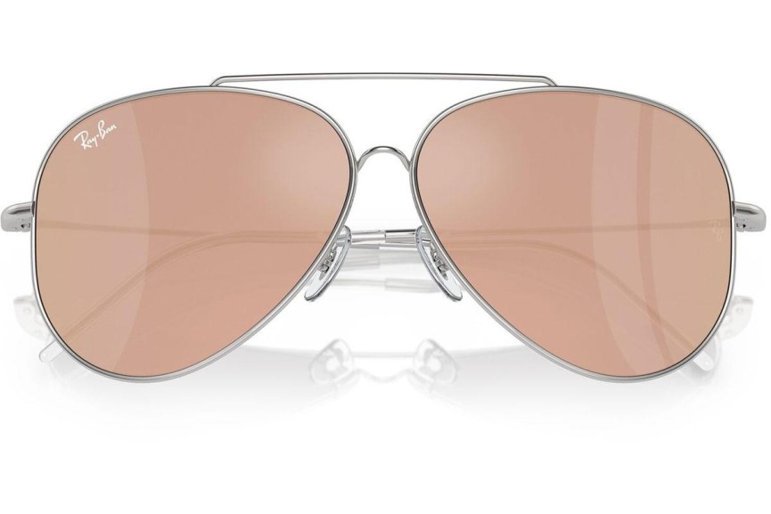 Okulary przeciwsłoneczne Ray-Ban Aviator Reverse RBR0101S 003/2O Pilotki (Aviator) Srebrne