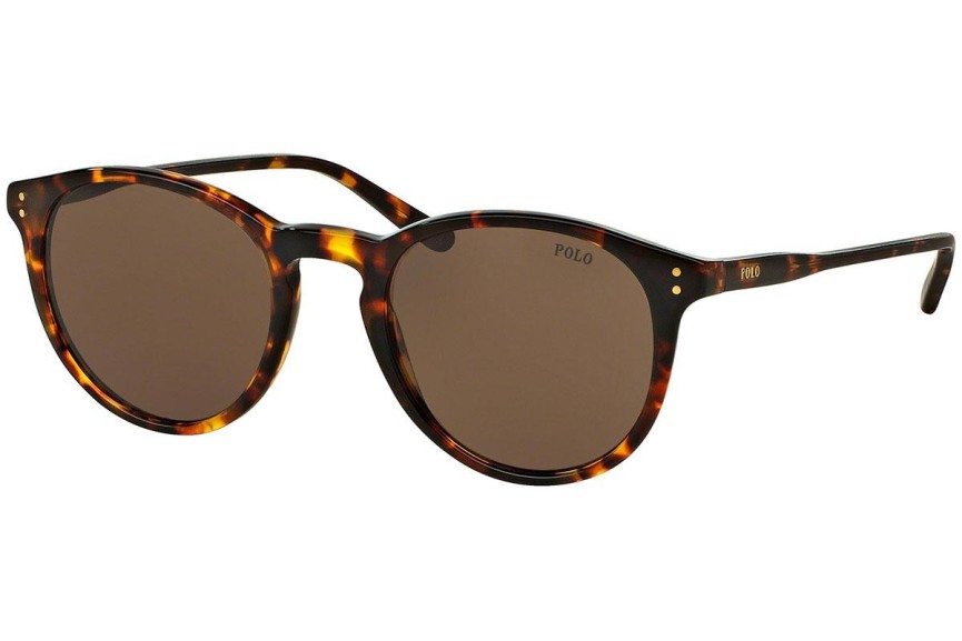 Okulary przeciwsłoneczne Polo Ralph Lauren PH4110 513473 Okrągłe Havana