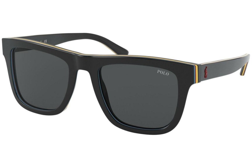 Okulary przeciwsłoneczne Polo Ralph Lauren PH4161 582887 Kwadratowe Czarne