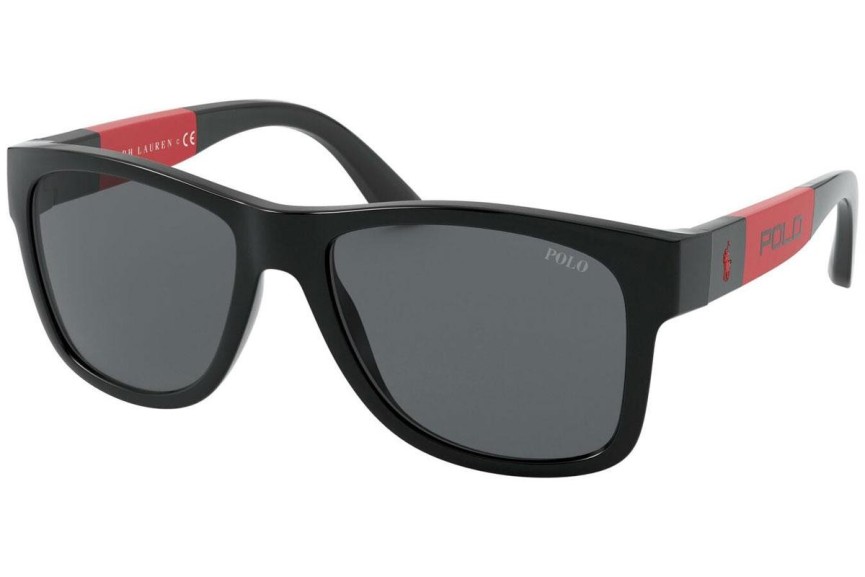 Okulary przeciwsłoneczne Polo Ralph Lauren PH4162 500187 Kwadratowe Czarne