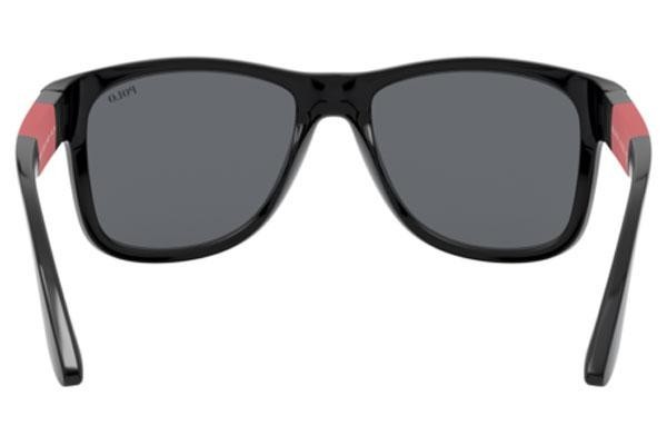 Okulary przeciwsłoneczne Polo Ralph Lauren PH4162 500187 Kwadratowe Czarne