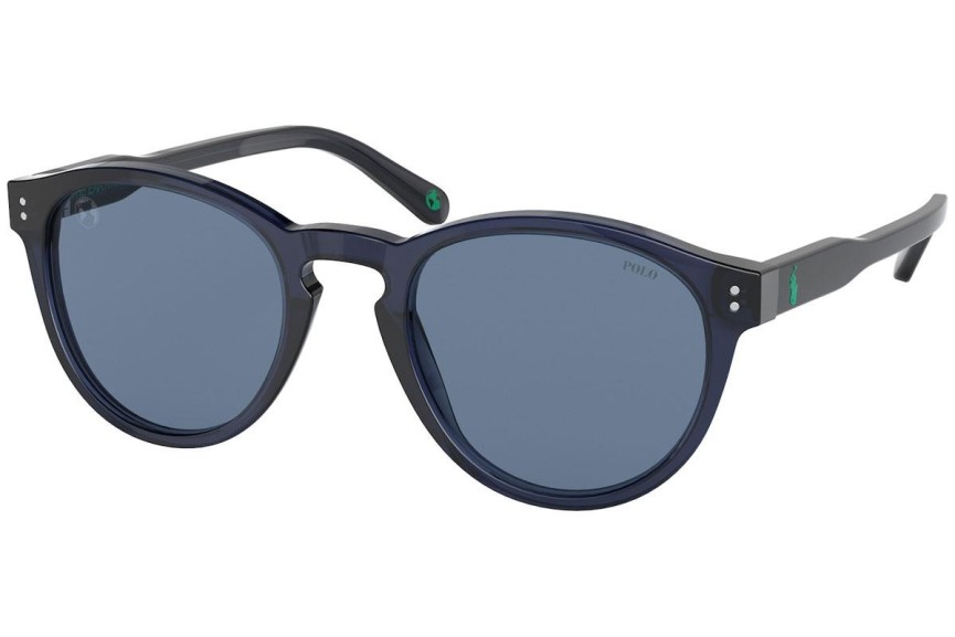 Okulary przeciwsłoneczne Polo Ralph Lauren PH4172 595580 Okrągłe Niebieskie