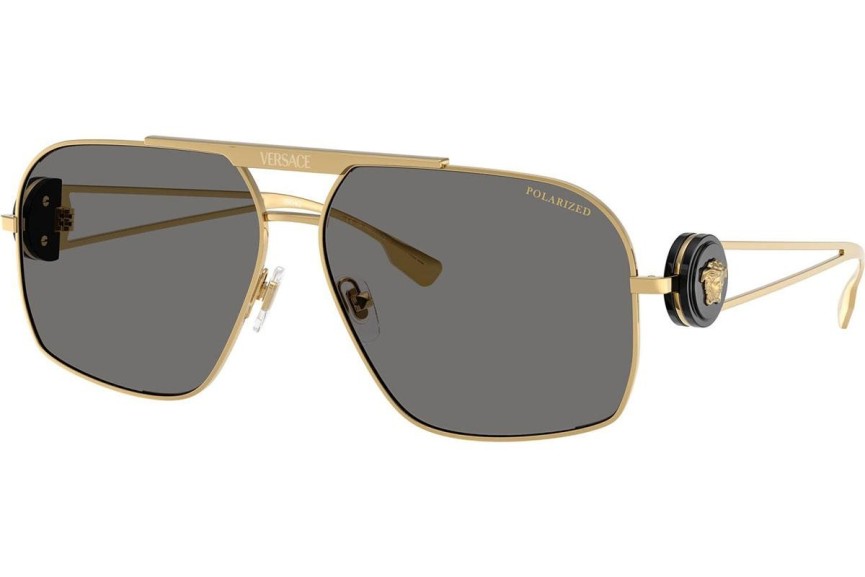 Okulary przeciwsłoneczne Versace VE2269 100281 Polarized Pilotki (Aviator) Złote