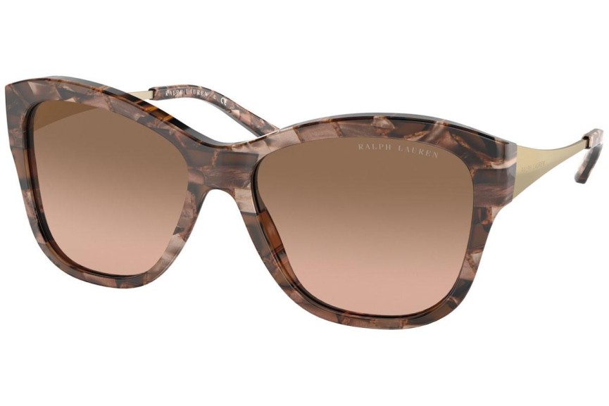 Okulary przeciwsłoneczne Ralph Lauren RL8187 590811 Kocie oczy Brązowe