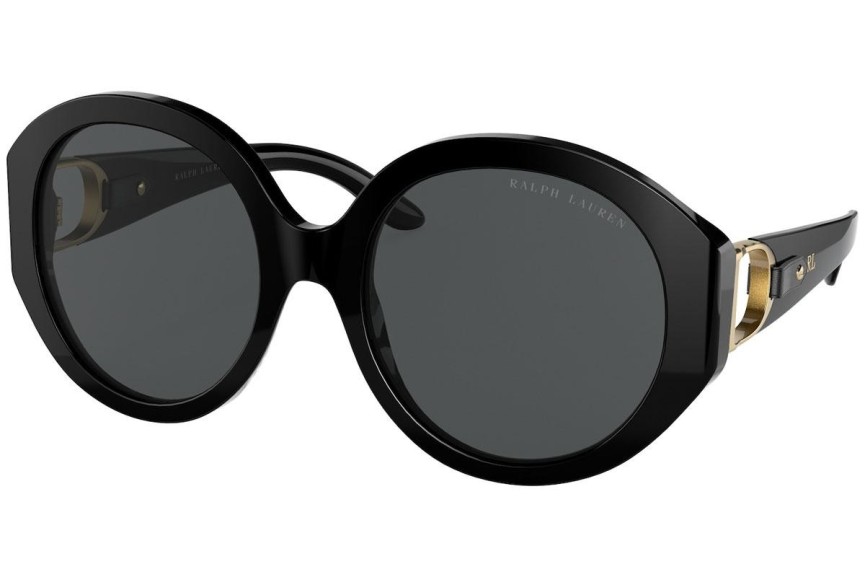 Okulary przeciwsłoneczne Ralph Lauren RL8188Q 500187 Okrągłe Czarne