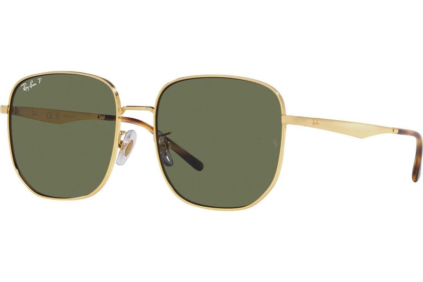 Okulary przeciwsłoneczne Ray-Ban RB3713D 001/9A Polarized Prostokątne Złote