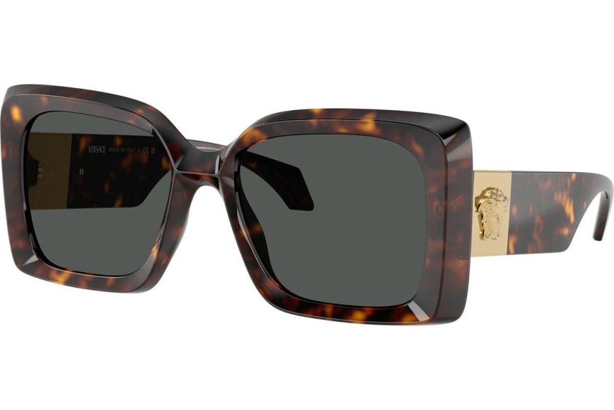 Okulary przeciwsłoneczne Versace VE4467U 108/87 Kwadratowe Havana