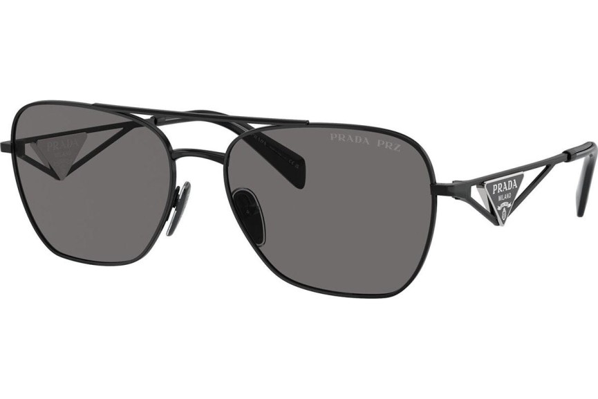 Слънчеви очила Prada PRA50S 1AB5Z1 Polarized Квадратни Черна