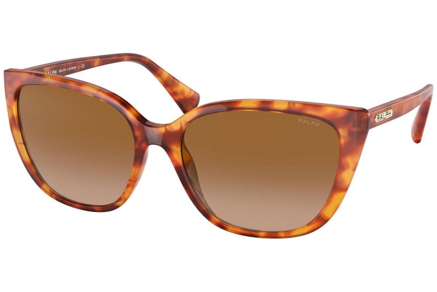 Okulary przeciwsłoneczne Ralph by Ralph Lauren RA5274 591113 Kocie oczy Havana