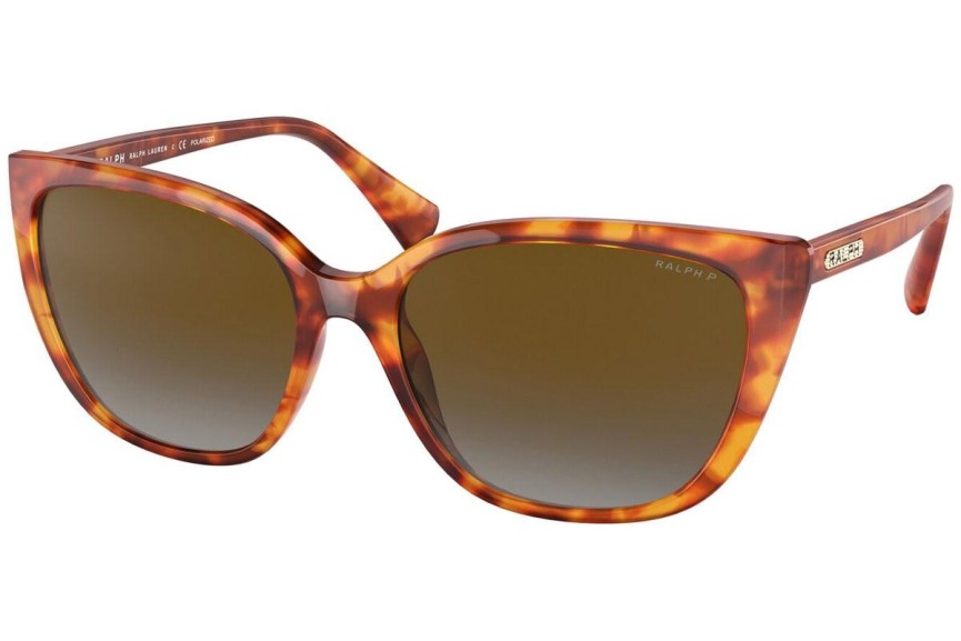 Okulary przeciwsłoneczne Ralph by Ralph Lauren RA5274 5911T5 Polarized Kocie oczy Havana
