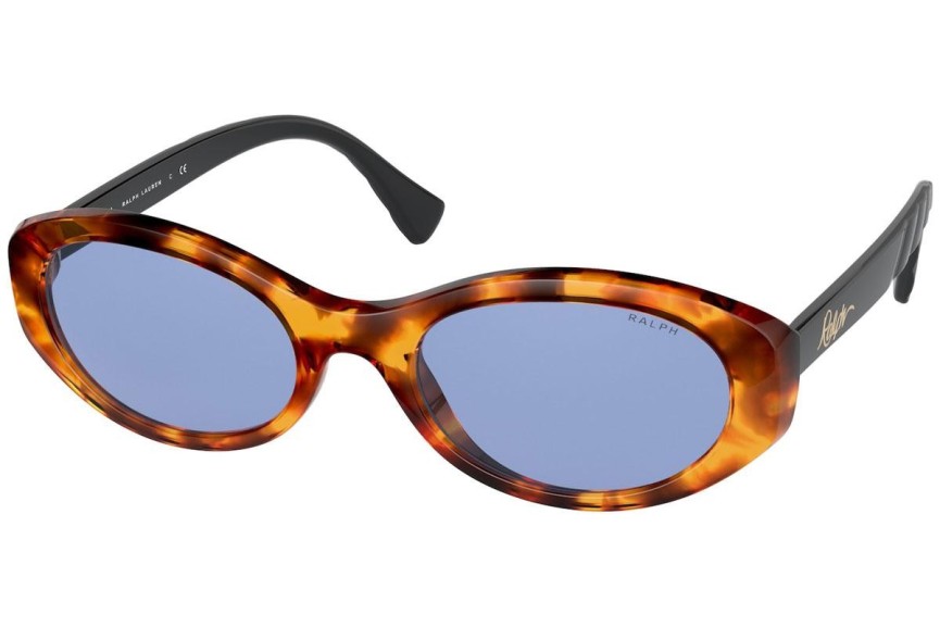Okulary przeciwsłoneczne Ralph by Ralph Lauren RA5278 588580 Owalne Havana