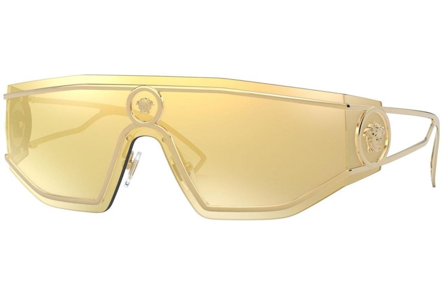 Okulary przeciwsłoneczne Versace Medusa Shield VE2226 10027P Pojedyncze | Shield Złote