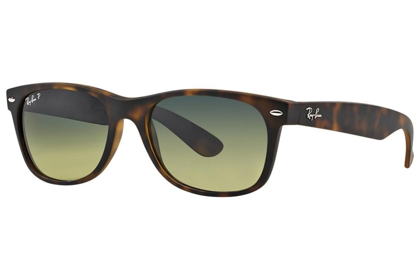 Okulary przeciwsłoneczne Ray-Ban New Wayfarer Classic RB2132 894/76 Polarized Kwadratowe Havana