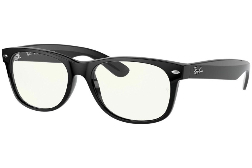 Okulary przeciwsłoneczne Ray-Ban New Wayfarer Everglasses RB2132 901/BF blue-light [non-prescription] Kwadratowe Czarne