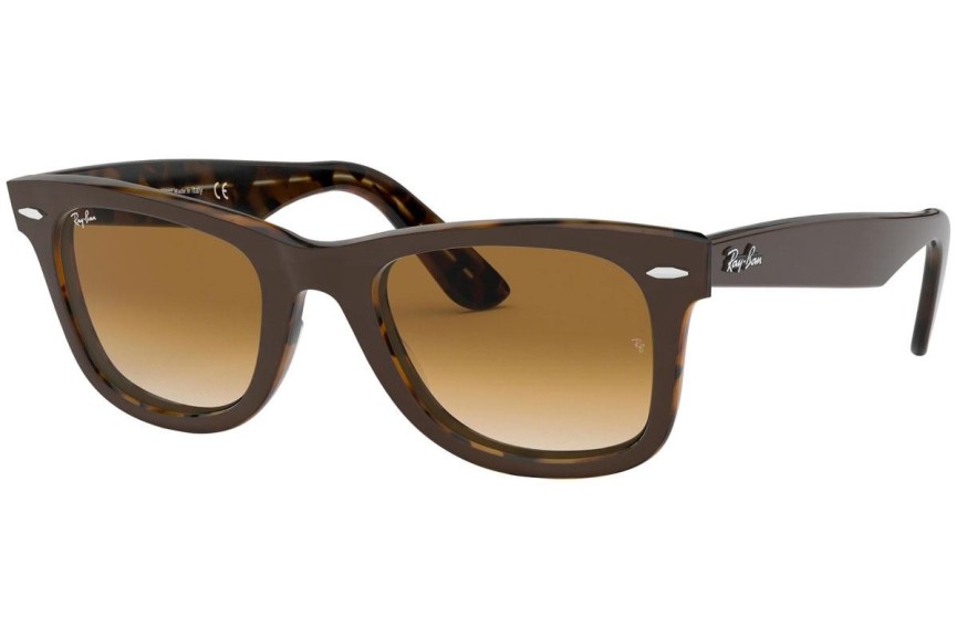 Okulary przeciwsłoneczne Ray-Ban Wayfarer Color Mix RB2140 127651 Kwadratowe Brązowe