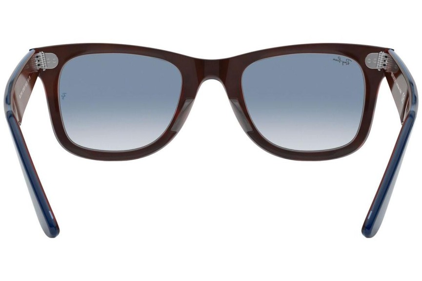 Okulary przeciwsłoneczne Ray-Ban Wayfarer Color Mix RB2140 12783F Kwadratowe Niebieskie