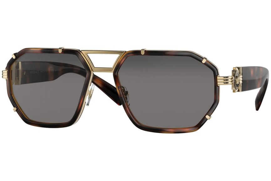 Okulary przeciwsłoneczne Versace VE2228 100281 Polarized Kwadratowe Havana