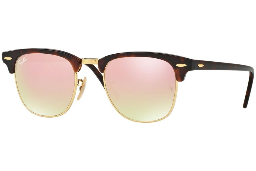 Okulary przeciwsłoneczne Ray-Ban Clubmaster Flash Lenses Gradient RB3016 990/7O Browline Havana