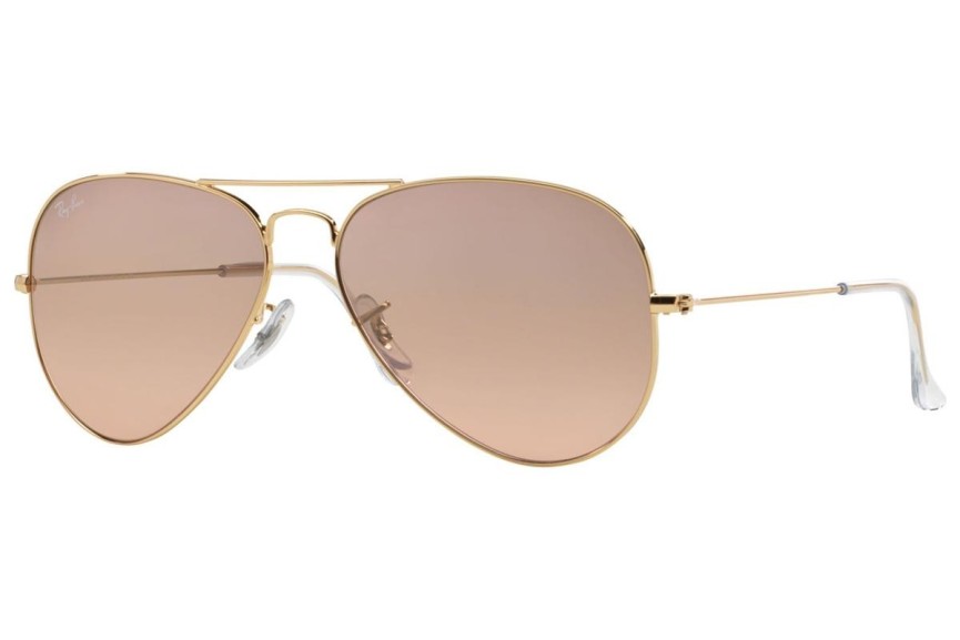 Okulary przeciwsłoneczne Ray-Ban Aviator Gradient RB3025 001/3E Pilotki (Aviator) Złote