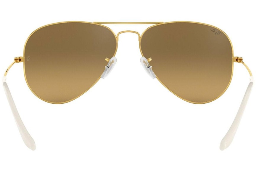 Okulary przeciwsłoneczne Ray-Ban Aviator Gradient RB3025 001/3K Pilotki (Aviator) Złote