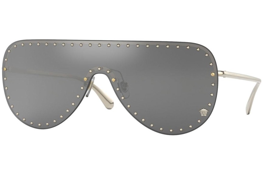 Okulary przeciwsłoneczne Versace VE2230B 12526G Pojedyncze | Shield Złote