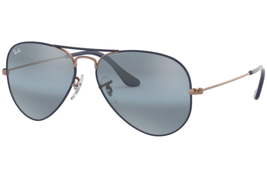 Okulary przeciwsłoneczne Ray-Ban Aviator Mirror RB3025 9156AJ Pilotki (Aviator) Niebieskie