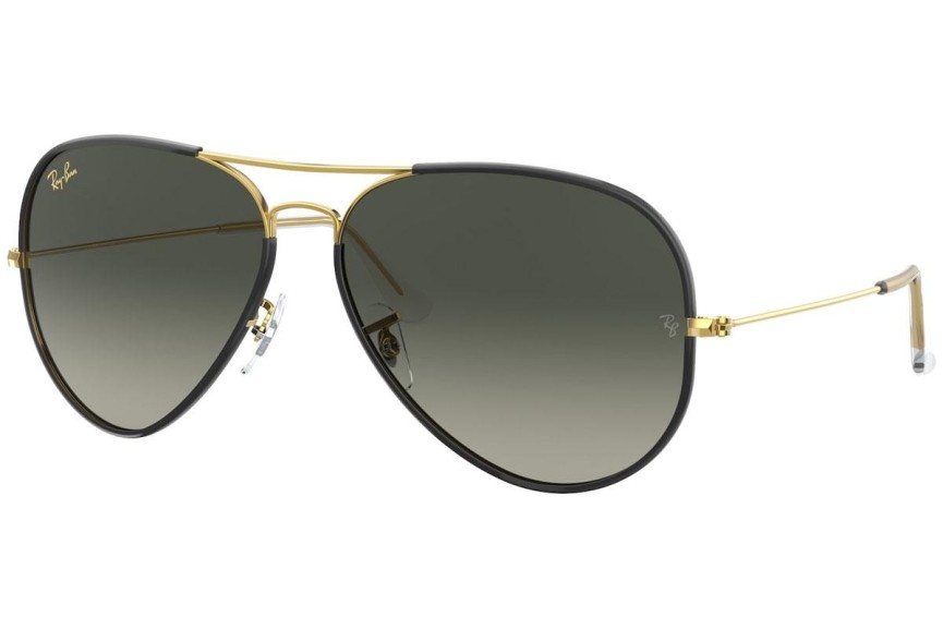 Okulary przeciwsłoneczne Ray-Ban Aviator Full Color RB3025JM 919671 Pilotki (Aviator) Czarne