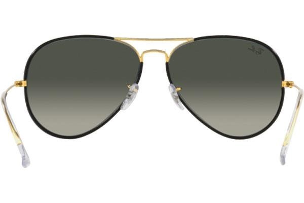 Okulary przeciwsłoneczne Ray-Ban Aviator Full Color RB3025JM 919671 Pilotki (Aviator) Czarne