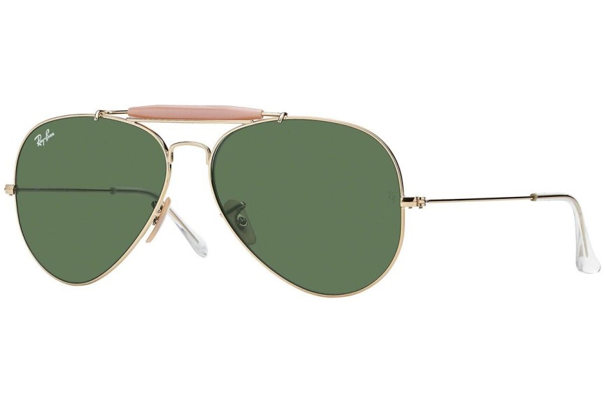 Okulary przeciwsłoneczne Ray-Ban Outdoorsman II RB3029 L2112 Pilotki (Aviator) Złote