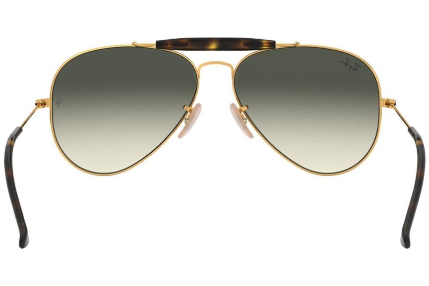 Okulary przeciwsłoneczne Ray-Ban Outdoorsman II Havana Collection RB3029 181/71 Pilotki (Aviator) Złote