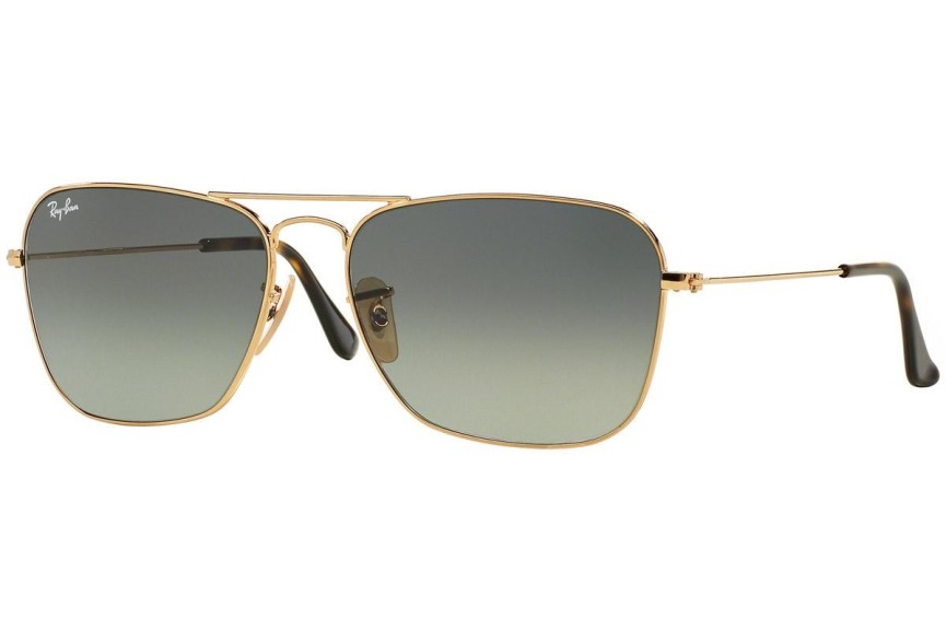 Okulary przeciwsłoneczne Ray-Ban Caravan Havana Collection RB3136 181/71 Pilotki (Aviator) Złote