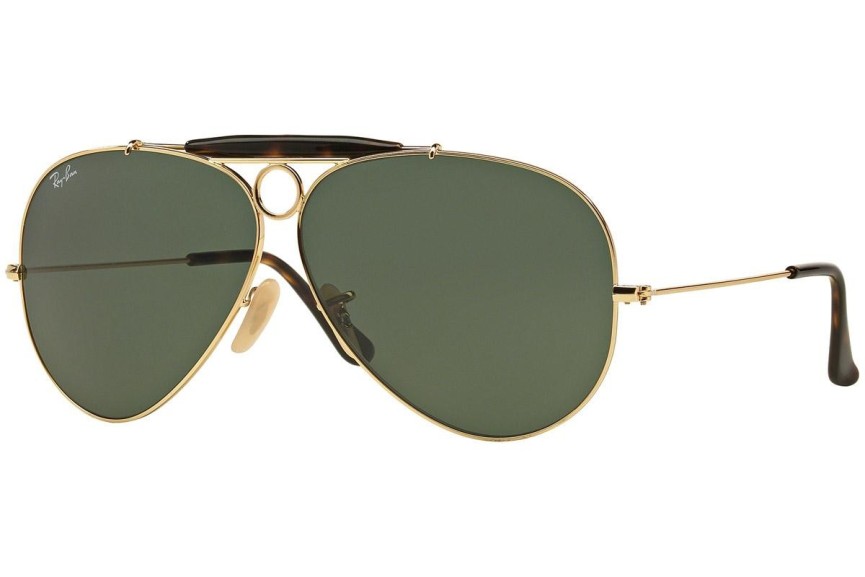 Okulary przeciwsłoneczne Ray-Ban Shooter Havana Collection RB3138 181 Pilotki (Aviator) Złote