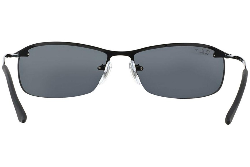 Solbriller Ray-Ban RB3183 002/81 Polarized Rektangulær Sort