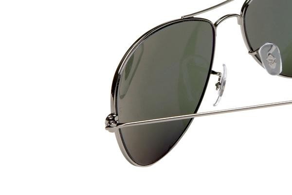 Okulary przeciwsłoneczne Ray-Ban Cockpit RB3362 004/58 Polarized Pilotki (Aviator) Srebrne