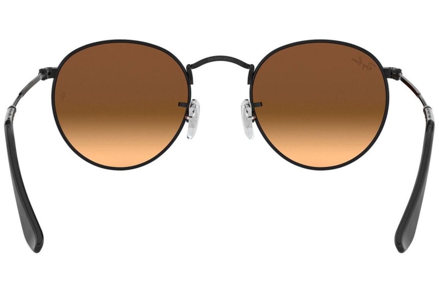 Okulary przeciwsłoneczne Ray-Ban Round Metal Flash Lenses Gradient RB3447 002/4O Okrągłe Czarne