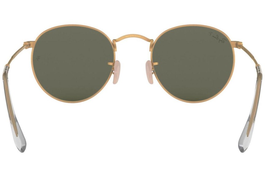 Okulary przeciwsłoneczne Ray-Ban Round Metal Metal RB3447 112/58 Polarized Okrągłe Złote