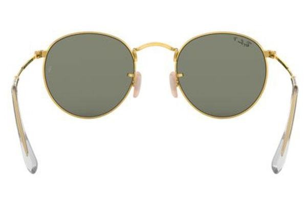 Okulary przeciwsłoneczne Ray-Ban Round Metal RB3447 001/58 Polarized Okrągłe Złote