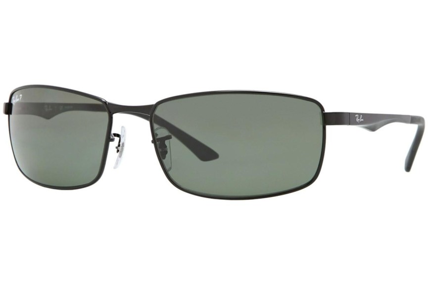 Okulary przeciwsłoneczne Ray-Ban RB3498 002/9A Polarized Prostokątne Czarne