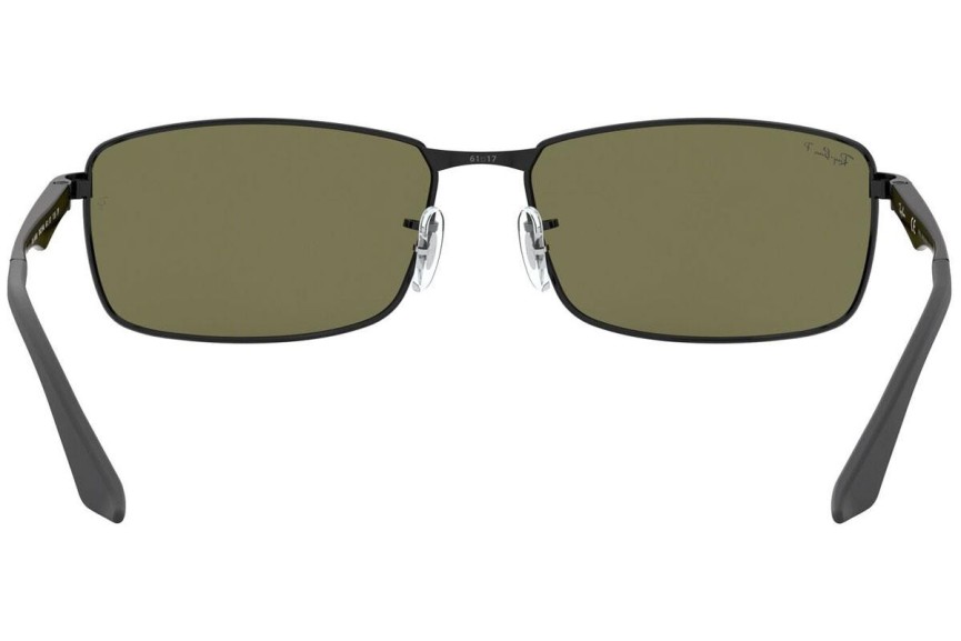 Okulary przeciwsłoneczne Ray-Ban RB3498 002/9A Polarized Prostokątne Czarne