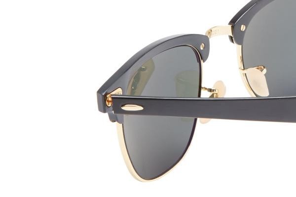 Слънчеви очила Ray-Ban Clubmaster Aluminum RB3507 136/N5 Polarized По веждите Черна