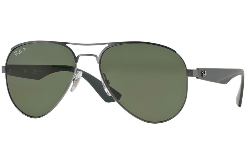 Okulary przeciwsłoneczne Ray-Ban RB3523 029/9A Polarized Pilotki (Aviator) Szare