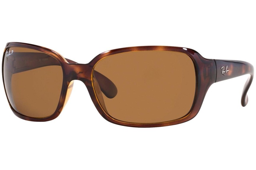 Okulary przeciwsłoneczne Ray-Ban RB4068 642/57 Polarized Kwadratowe Havana