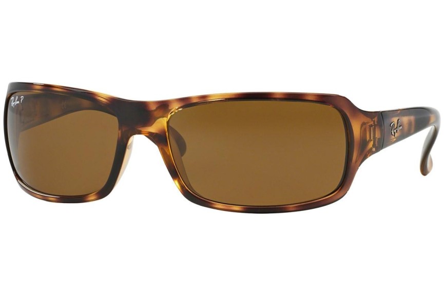 Okulary przeciwsłoneczne Ray-Ban RB4075 642/57 Polarized Prostokątne Havana