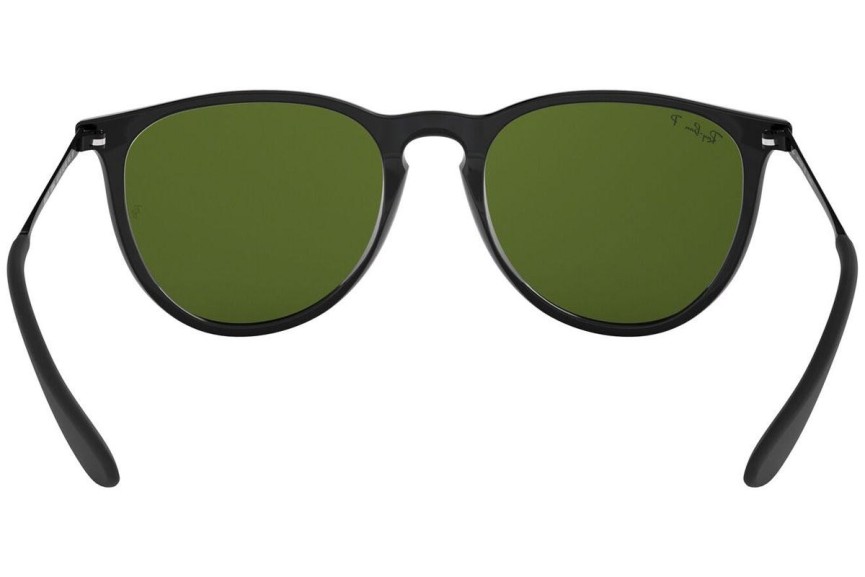 Okulary przeciwsłoneczne Ray-Ban Erika Classic RB4171 601/2P Polarized Okrągłe Czarne